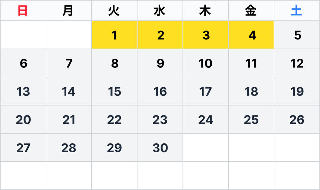 名神　下り線（大阪方面） 蒲生スマートIC付近を先頭の2026年9月 平均的な予測最大渋滞長カレンダー
